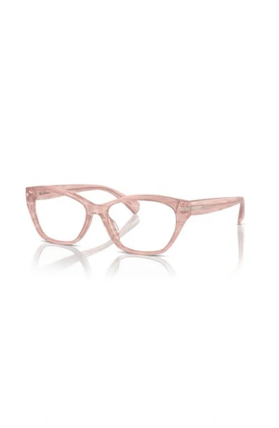 Ralph 55mm Rectangle Optical Glasses In Pink