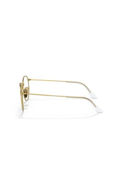 Ray Ban Ray-ban 50mm Square Optical Glasses In Gold