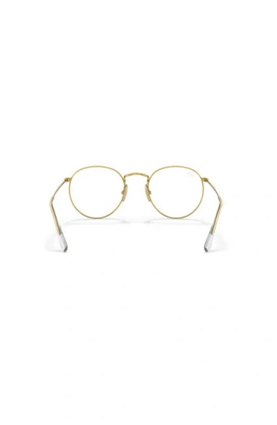 Ray Ban Ray-ban 50mm Square Optical Glasses In Gold