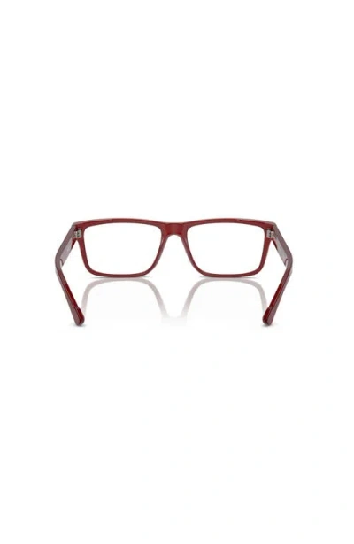 Ferrari 57mm Rectangle Optical Glasses In Red