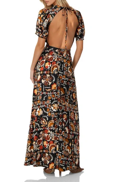 Ivonne Maxi Dress With Open Back In Black