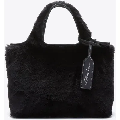3.1 Phillip Lim Mini Market Faux-fur Tote Bag In Black