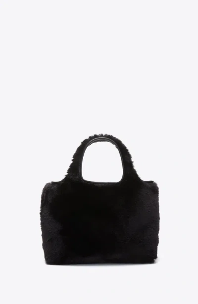 3.1 Phillip Lim Mini Market Faux-fur Tote Bag In Black