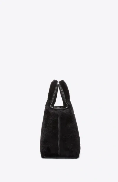 3.1 Phillip Lim Mini Market Faux-fur Tote Bag In Black