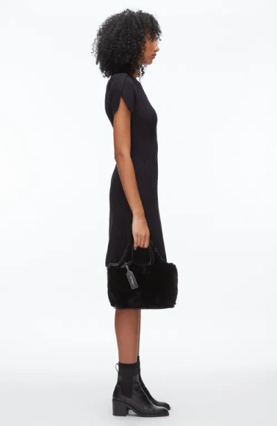 3.1 Phillip Lim Mini Market Faux-fur Tote Bag In Black