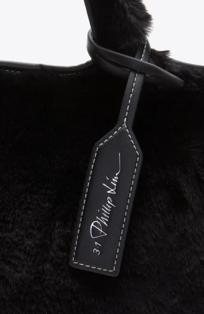 3.1 Phillip Lim Mini Market Faux-fur Tote Bag In Black