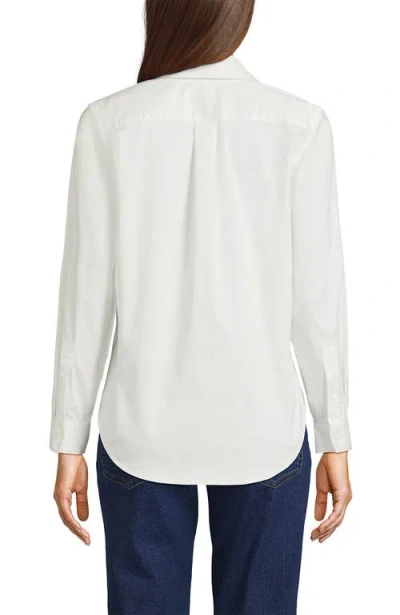 Lands' End Cooling Button Front Shirt In White