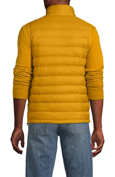 Lands' End Wanderweight Ultralight Packable Down Vest In Yellow
