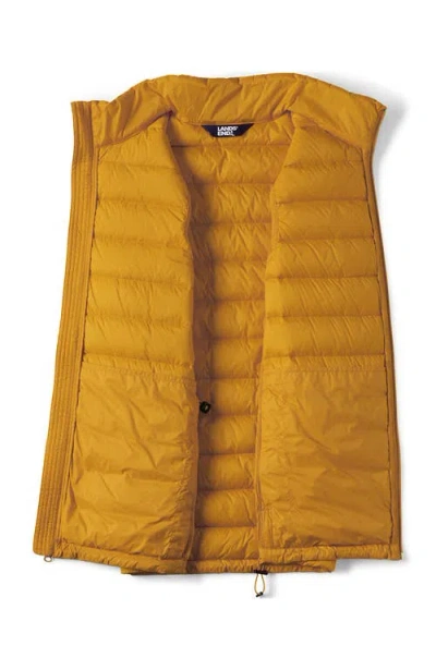 Lands' End Wanderweight Ultralight Packable Down Vest In Yellow