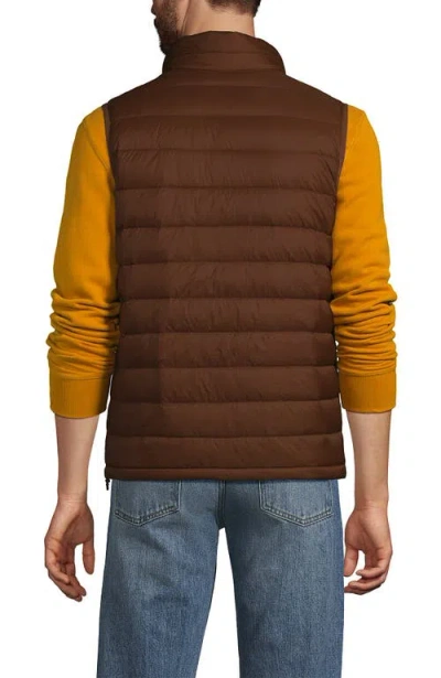Lands' End Wanderweight Ultralight Packable Down Vest In Brown
