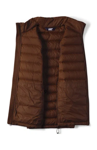Lands' End Wanderweight Ultralight Packable Down Vest In Brown