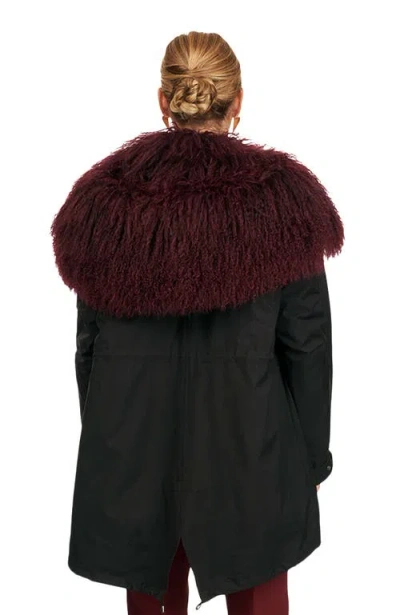 Gorski Parka With Lamb Tuxedo And Hood In Brown