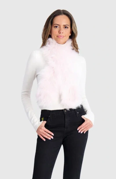 Gorski Cashmere Goat Knit Pull-through Scarf In White