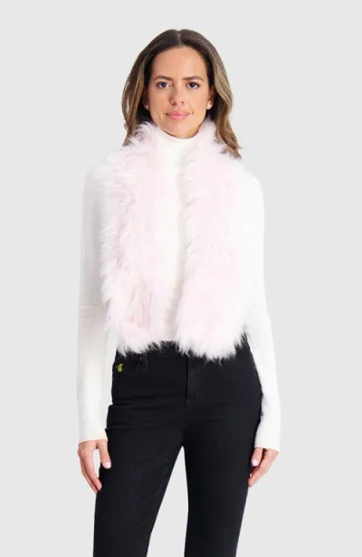 Gorski Cashmere Goat Knit Pull-through Scarf In White