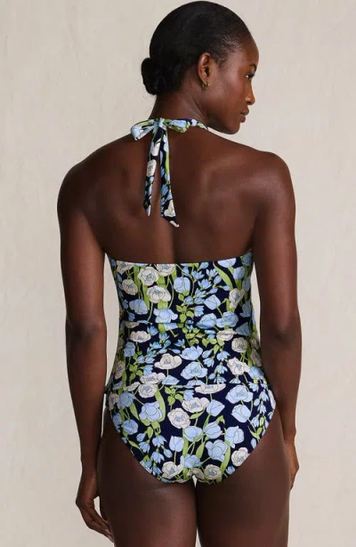 Lands' End Twist Halter Tankini Top In Multi