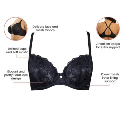 Parfait Luxlacy Full Coverage Sweetheart Unlined Wire Bra In Black