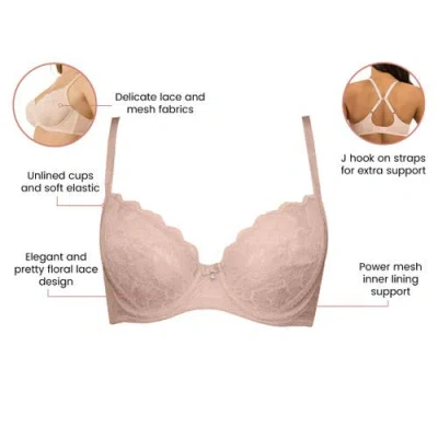 Parfait Luxlacy Full Coverage Sweetheart Unlined Wire Bra In Neutral