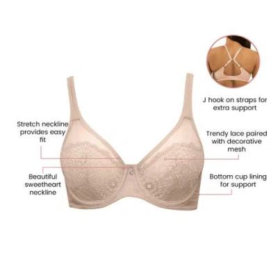 Parfait Luxlacy Full Coverage Unlined Wire Bra In Pink