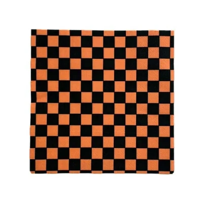 Jollity & Co . Checkered Halloween Large Napkins In Multi