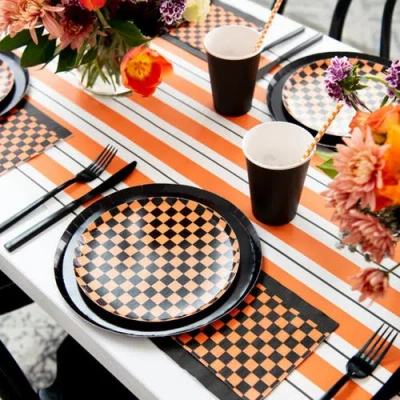 Jollity & Co . Checkered Halloween Large Napkins In Multi