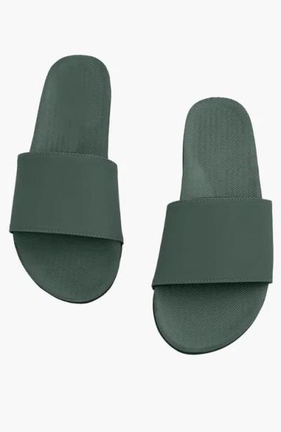 Indosole Responsibly-made Tire Sole Slide Sandals In Green