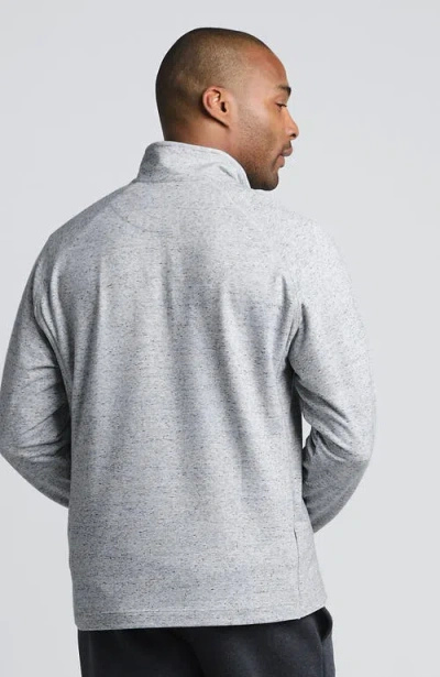 Lands' End Long Sleeve Raglan Hybrid Quarter Zip In Gray