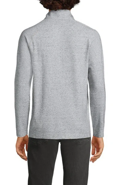 Lands' End Long Sleeve Raglan Hybrid Quarter Zip In Gray