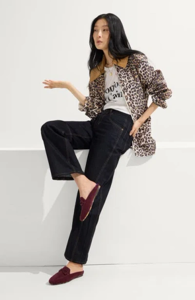 Rothys The Revelvet Double Bit Loafer Mule In Red In Burgundy