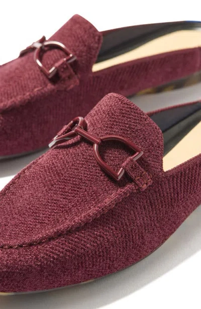 Rothys The Revelvet Double Bit Loafer Mule In Red In Burgundy