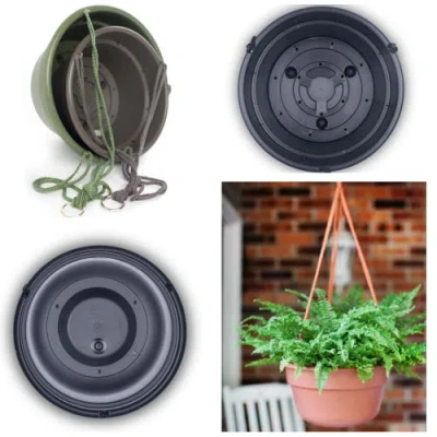 Bloem Dura Cotta Self Watering Hanging Basket Planter 12 Inch Terra Cotta In Brown