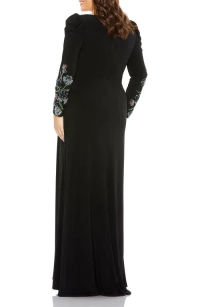 Mac Duggal 68123 Fabulouss Long Plus Size Formal Dress In Black