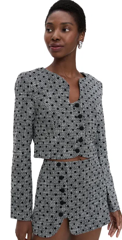 Amanda Uprichard Puzzle Jacket Black White In Gray