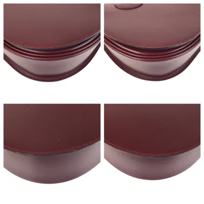 Pre-owned Cartier Bordeaux Leather Pochette Shoulder Bag ()