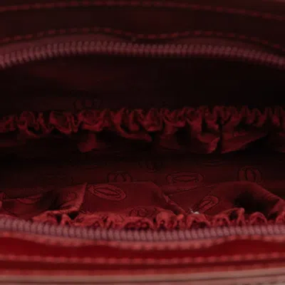 Pre-owned Cartier Wine Red Leather Clutch Bag ()