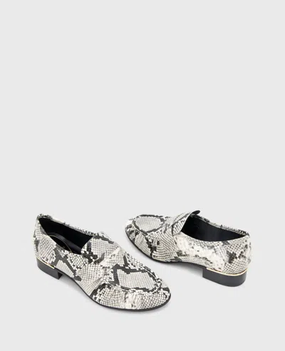 Kenneth Cole Reece Embossed Snake Penny Loafer In Animal Print