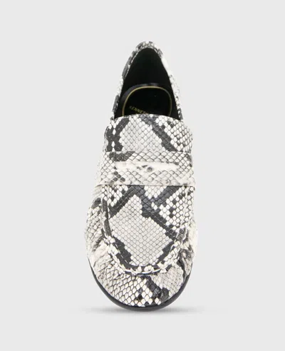 Kenneth Cole Reece Embossed Snake Penny Loafer In Animal Print