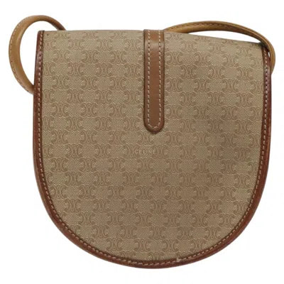 Pre-owned Celine Céline Macadam Beige Canvas Shoulder Bag ()