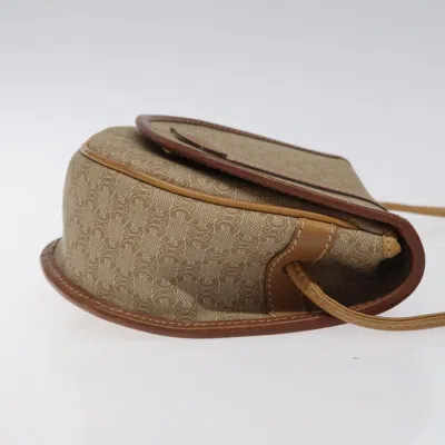 Pre-owned Celine Céline Macadam Beige Canvas Shoulder Bag ()