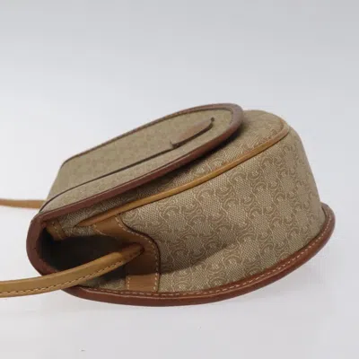 Pre-owned Celine Céline Macadam Beige Canvas Shoulder Bag ()