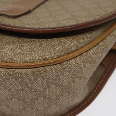 Pre-owned Celine Céline Macadam Beige Canvas Shoulder Bag ()