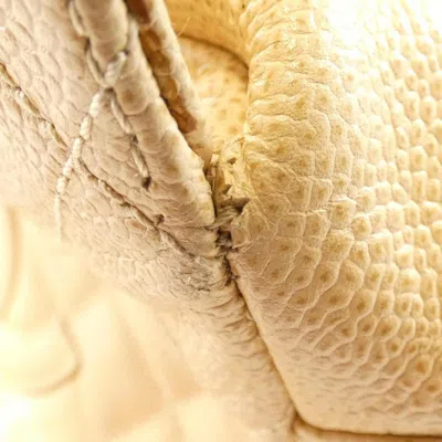 Pre-owned Chanel Beige Sand Grained Calfskin Shoulder Bag ()