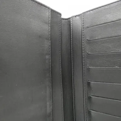 Pre-owned Chanel Black Grained Calfskin Long Wallet (bi-fold) ()