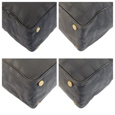 Pre-owned Chanel Black Nylon Leather Shoulder Bag Tote Bag ()