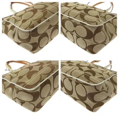 Pre-owned Coach Beige Canvas Handbag Tote Bag ()