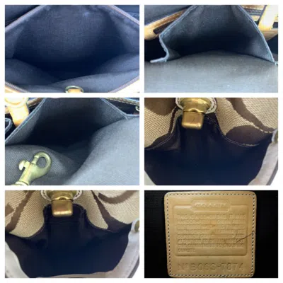 Pre-owned Coach Beige Canvas Handbag Tote Bag ()