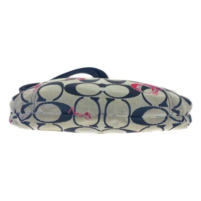 Pre-owned Coach Black Pink Canvas Pochette Shoulder Bag ()