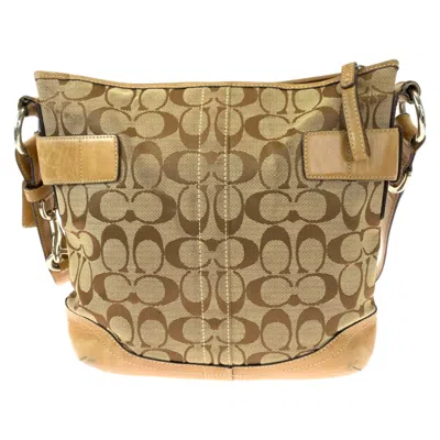 Pre-owned Coach Brown Canvas Pochette Shoulder Bag ()