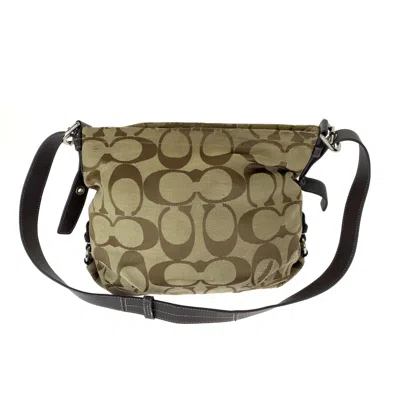 Pre-owned Coach Brown Canvas Pochette Shoulder Bag ()
