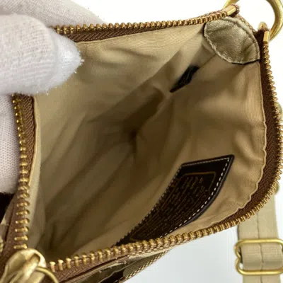 Pre-owned Coach Brown Canvas Pochette Shoulder Bag ()