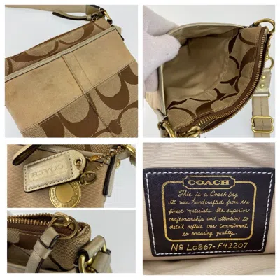 Pre-owned Coach Brown Canvas Pochette Shoulder Bag ()